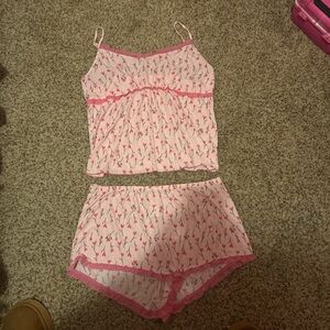 Pink Floral Women's Sleepwear Set